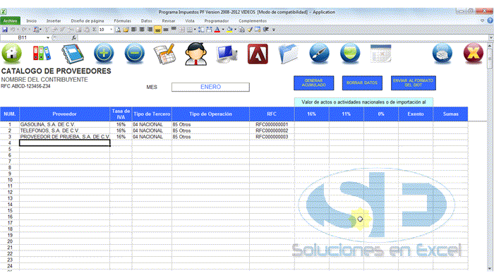 Soluciones en Excel - Calculo Impuestos Personas Fisicas