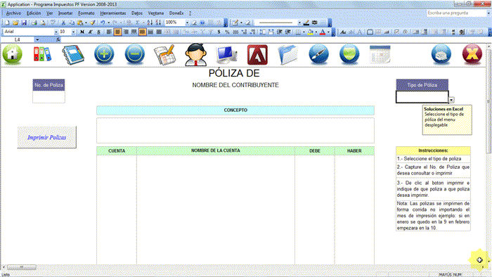 Soluciones en Excel - Hoja de ayuda Pago Referenciado Impuestos Personas Fisicas Calculadora de Impuestos