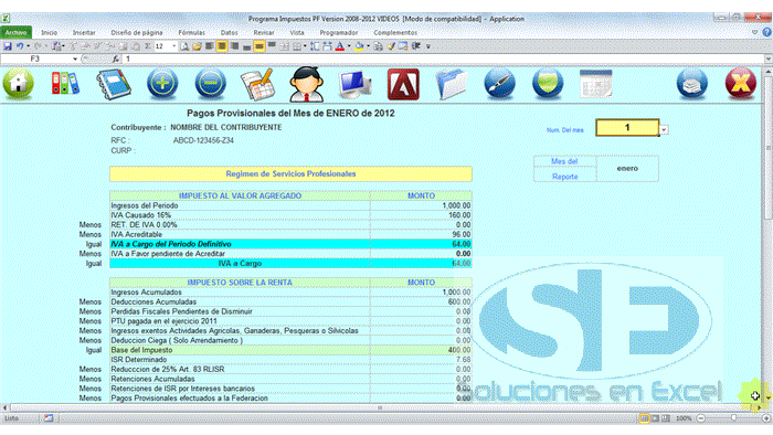 Soluciones en Excel - Calculo Impuestos Personas Fisicas