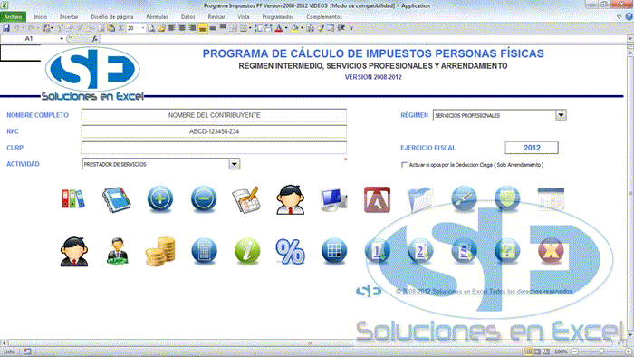 Soluciones en Excel - Calculo Impuestos Personas Fisicas